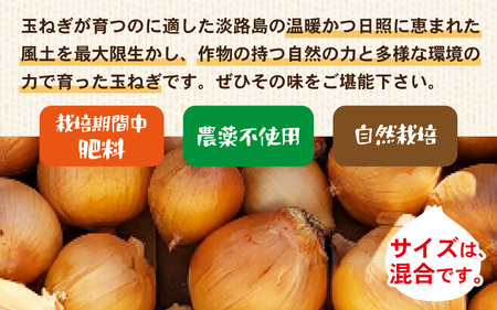 淡路島産 栽培期間中肥料・農薬不使用 自然栽培玉ねぎ 2kg ／ 玉ねぎ