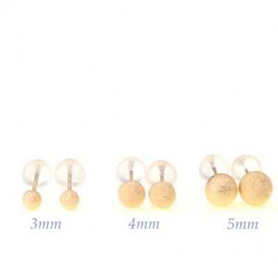 ふるさと納税 笛吹市 K18 YG フラッシュボールピアス　3ミリ　E315-Y |  | 01