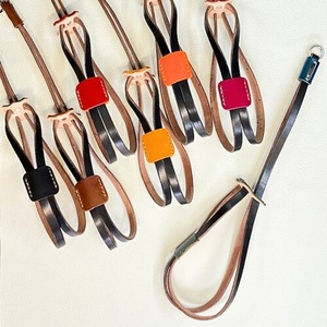 小～中型犬用スライドコントロールハーネス ベンズヌメ黒（ブッテーロ/ルガトショルダー） ブラウンブルー