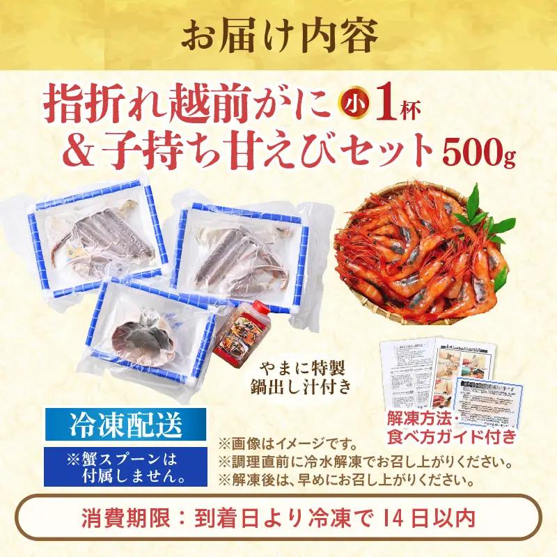 【先行予約】訳あり越前がに 小 1杯＆子持ち甘えび500g かにすきセット【2026年11月～2027年3月発送】 [C-4310]
