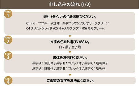 タイル 表札 TiNa ティナ Type01【サンガーデンエクステリア】表札 看板 オーダーメイド エクステリア 家 戸建て 店舗 案内板 タイル 高級感 おしゃれ 職人 手作業 日本製 送料無料 [