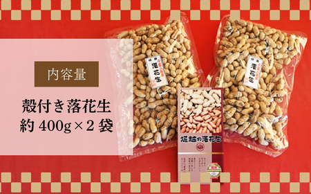 ピーナッツ 殻付き落花生 2袋 約400g/袋 | ピーナッツ ピーナツ