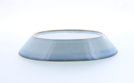 【美濃焼】スモークリース 印花型 楕円鉢 2点セット ブルー＆ブラウン【カネ定製陶】[MEI206-3]