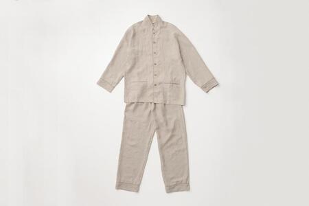 【大東寝具】「睡楽上布（すいらじょうふ） 」 リネンパジャマ 国産・高品質リネン100％ 男女兼用サイズ（M）