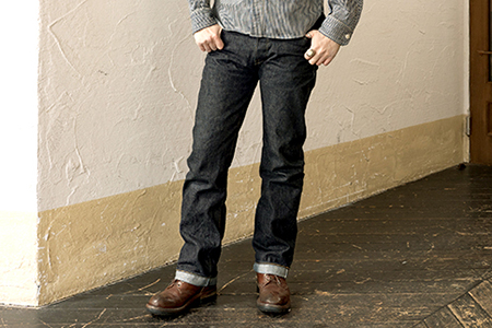 230P7634 秋田の拘りジーンズ「なまはげジーンズ」青鬼モデル(スリムストレート)32インチ 【配送日指定不可】