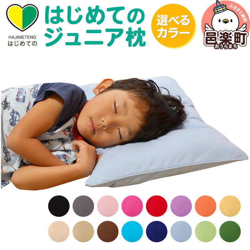 【ふるさと納税】【色が選べる】はじめてのジュニア枕 （枕カバー付き） 子ども用枕 お子さまの成長に合わせて高さ調整ができる 洗える