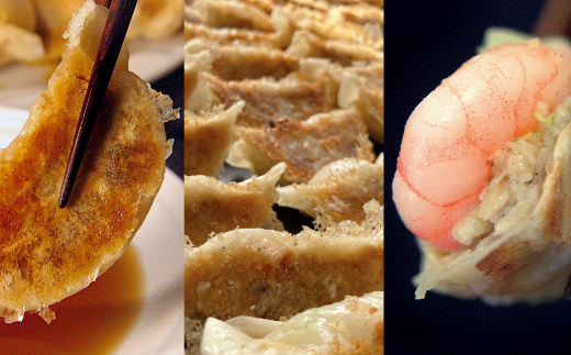 山八餃子定番3種セット！（山八餃子・黒豚餃子・まるごとえび餃子＋特製たれ）[F4524]