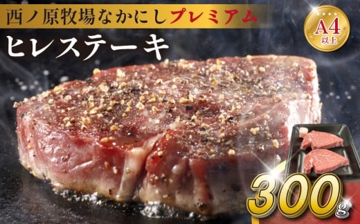 宮崎県西ノ原牧場・なかにしプレミアム和牛ヒレステーキ 300g（ 牛肉 黒毛和牛 お肉 国産 ヒレ ステーキ ステーキ肉 赤身 A4 A5 限定）