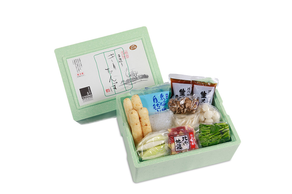 【3月発送】きりたんぽ 佐田商店 の きりたんぽ鍋 セット 2人前 秋田 手作りきりたんぽ4本入 比内地鶏 冷蔵