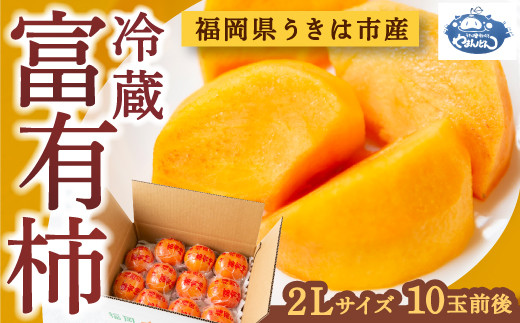 【先行予約】やまんどん 冷蔵富有柿 2Lサイズ 10玉前後 2025年12月中旬から12月下旬 出荷予定