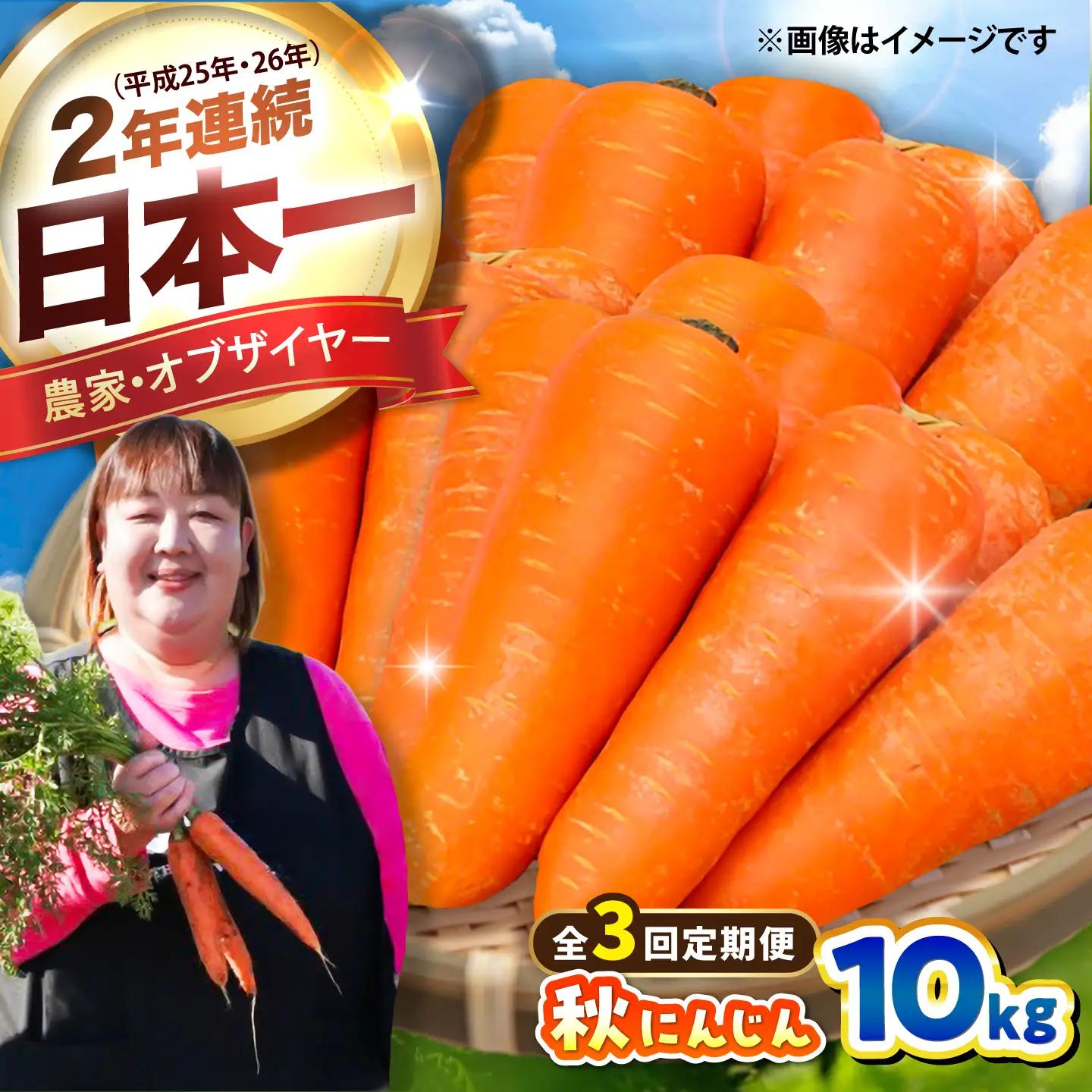 【先行予約】【2026年12月順次発送開始】【全3回定期便】秋にんじん10kg / にんじん ニンジン 野菜 β-カロテン 食物繊維 抗酸化作用 栄養満点 熊本県産 菊陽町　【株式会社 まゆみ農園】[BHCW012]