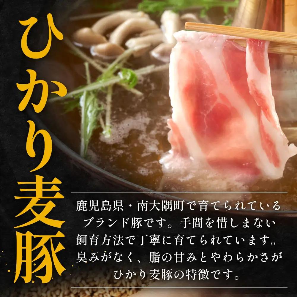【ふるさと納税】鹿児島県産 ひかり麦豚【しゃぶしゃぶ 食べ比べ + とんかつ肉 + ハンバーグ】セット ≪合計1.1kg≫ HM-702  | 肉 お肉 にく 豚肉 ロース 肩ロース バラ肉 スライス