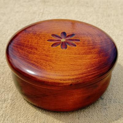 ふるさと納税 香川県 【香川漆器】15cm菓子器　スリ漆花彫