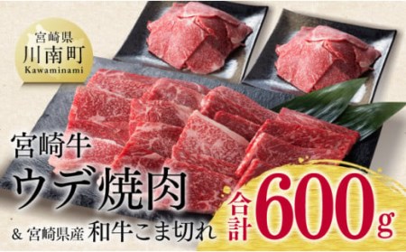 【期間限定】宮崎牛 ウデ 焼肉 400g (宮崎県産 和牛 こま切れ200g付) 計600g【牛 肉 牛肉 牛 国産 黒毛和牛 牛 肉質等級4等級以上の牛肉 牛】