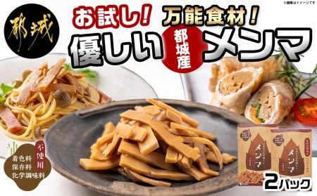 【お試し♪】万能食材☆優しい都城産メンマ - 国産メンマ 80g×2パック 化学調味料・保存料・着色料不使用 宮崎県都城産タケノコ おつまみ ラーメン/パスタ/和え物など_LB-9204-PF