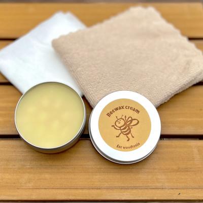 ふるさと納税 城里町 【キャンプギアメンテナンスに!】BEE WAX CREAM for woodto (蜜蝋ワックス)