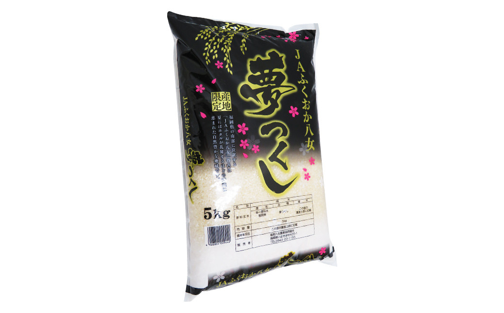 【令和2年産】福岡県産 夢つくし 精米 5kg 白米 お米