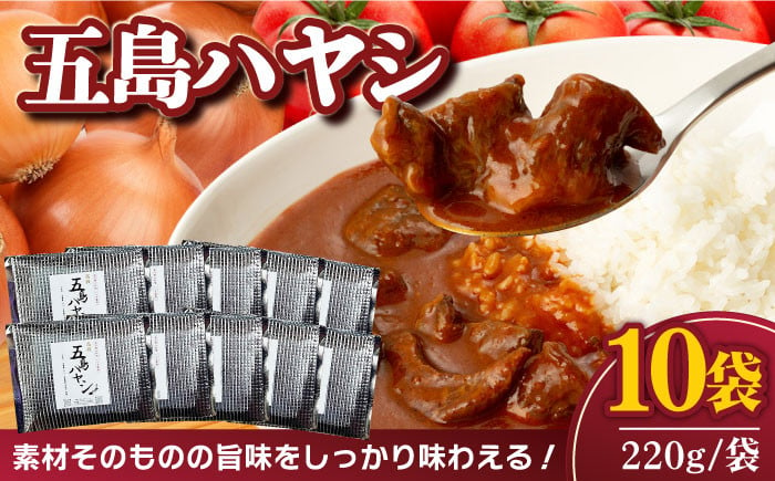 
            【五島牛と五島産の食材を使用したレトルト商品】こだわりの五島ハヤシ 10袋セット【出口さんご】 [PBK018]
          