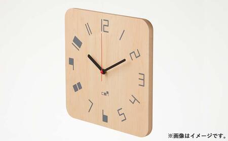 coaナンバークロック ブラウン 掛け時計 25×4.5×25cm 約900g 【 旭川家具 北海道 旭川市 木製 家具 壁掛け時計 選べるカラー オリジナルフォント リビング ダイニング ベッドルー