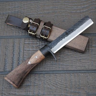 ふるさと納税 南国市 土佐鍛　MINI腰鉈110　細工型 土佐オリジナル白鋼　樫オイルステンチェッカー