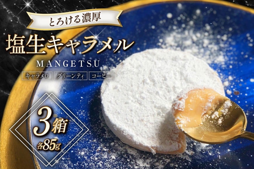 
            生キャラメル 濃厚 MANGETSU   キャラメロ グリーンティー コーヒー 85g 3種 計3個 選べる配送 [firando 長崎県 平戸市 hr42bgy420481] スイーツ とろける 抹茶 コーヒー 満月 母の日
          
