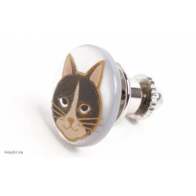 ふるさと納税 加賀市 猫蒔絵白蝶貝ピンブローチ |  | 01
