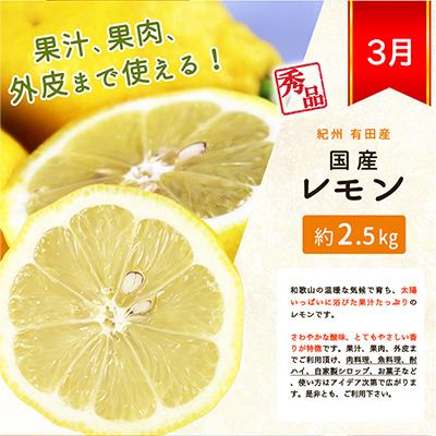 ふるさと納税 広川町 【発送月固定定期便】紀州和歌山産旬の柑橘セット(不知火・レモン・清見)全3回 |  | 02