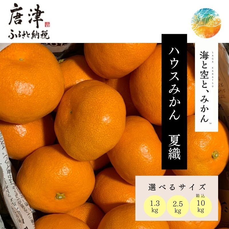 【ふるさと納税】『先行予約』【令和7年6月上旬発送】夏の極上ハウスみかん「夏織」1.3kg～箱込10kg「容量を選べる！」～海と空と、みかん～ 甘くてとろける夏の果物に ミカン フルーツ 柑橘