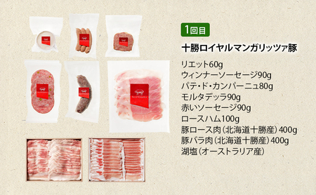 北海道 十勝 幕別のブランド放牧豚 食べ比べ定期便 [豪華満喫/全3回]マンガリッツァ豚・遊ぶた・どろぶた【 豚 豚肉 ブランド 放牧 しゃぶしゃぶ 焼肉 ハンバーグ ソーセージ 厚切り スライス ロ