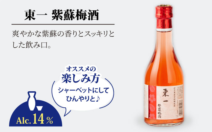 東一 飲み比べセットA (梅酒・日本酒) 300ml6本 【嬉野酒店】 NBQ009