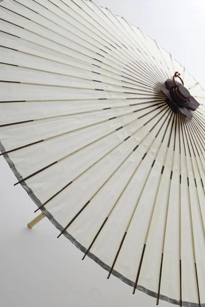 【日吉屋】特選番傘（白） 名入れあり（タイプB・D・E)