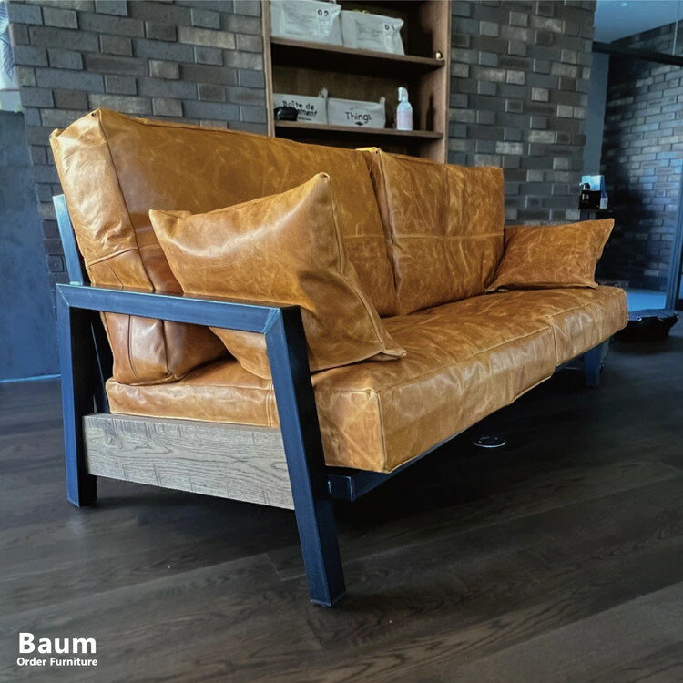 【ふるさと納税】【選べる素材・カラー】3人掛けソファ　EMP Sofa 3seater(Iron)（帆布／コーデュロイ／レザー） ※北海道・沖縄・離島への配送不可