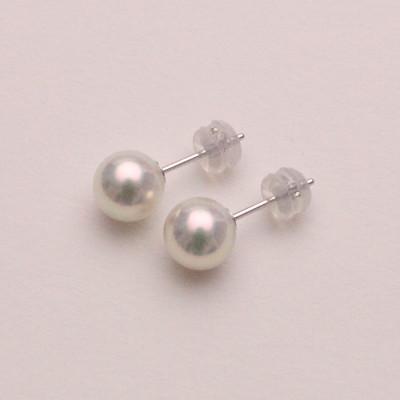 ふるさと納税 長崎市 アコヤ真珠ピアス 7.5-8.0mm【K14WG】 |  | 01
