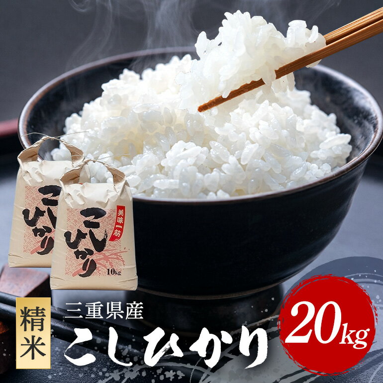 【ふるさと納税】こしひかり 精米 20kg ／ 積木商店 お米 白米 米 こめ ご飯 おいしいお米 三重県 大台町