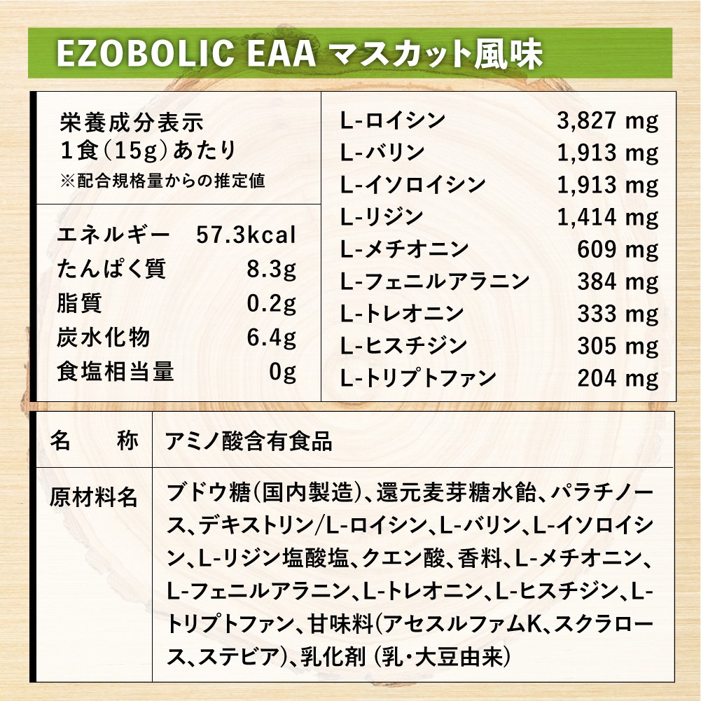 EAA マスカット風味 1kg EZOBOLIC