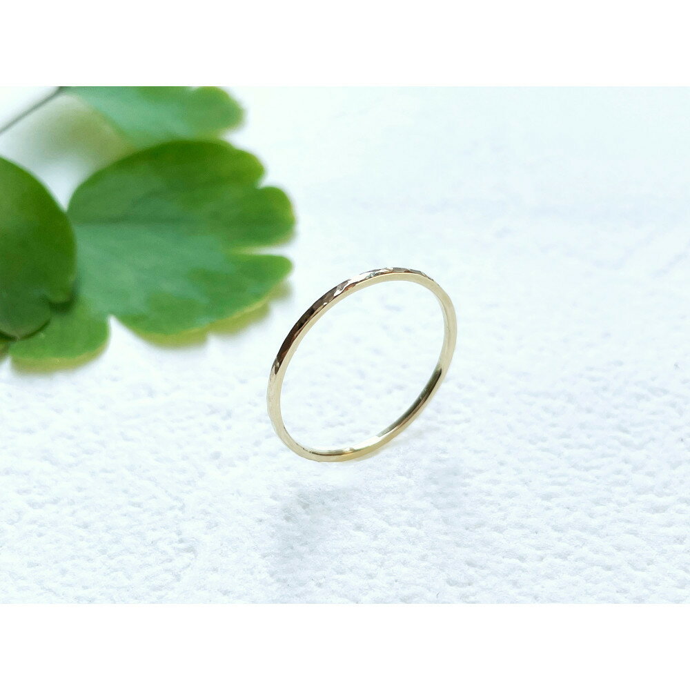 【ふるさと納税】K10 丸つち目 細リング（ハンドメイド）【サイズ：7号～16号】 | アクセ ファッション 人気 おすすめ 送料無料