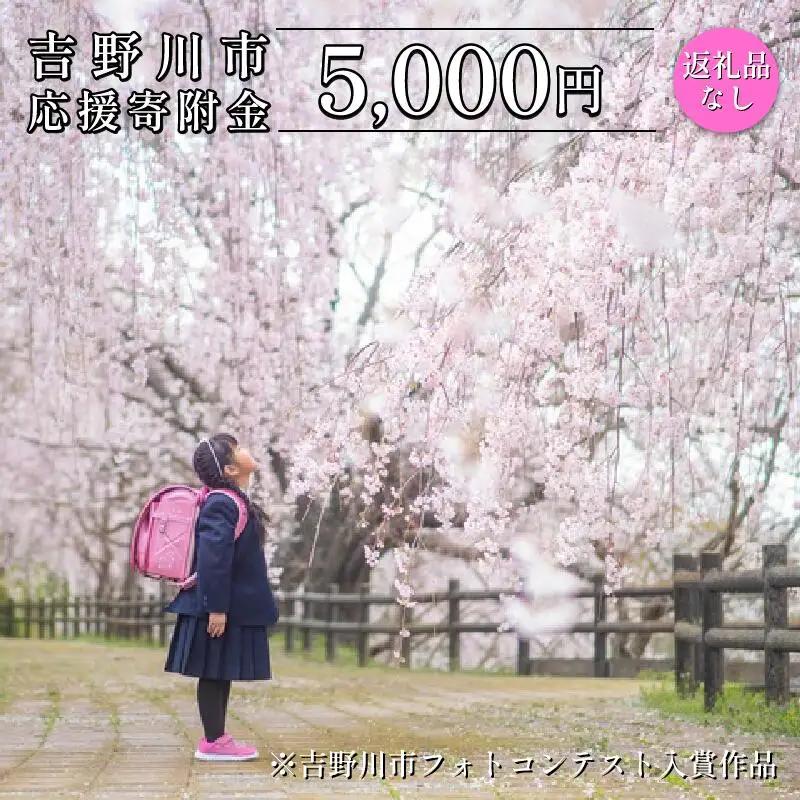 【 返礼品なし 5,000円  】 徳島県 吉野川市 への 寄附 応援寄附金