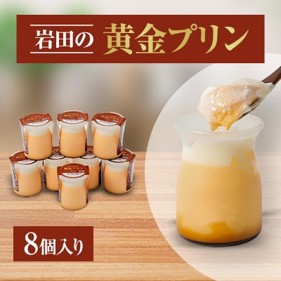 【毎月定期便】岩田の黄金プリン 8個入り全3回【配送不可地域：離島・北海道・沖縄県・中国・四国・九州】【4079448】