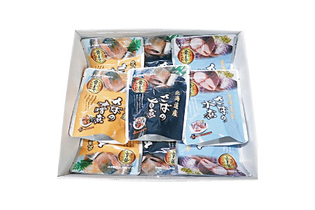 さば煮つけセット(旨煮5P・水煮5P・味噌煮6P) A-14267