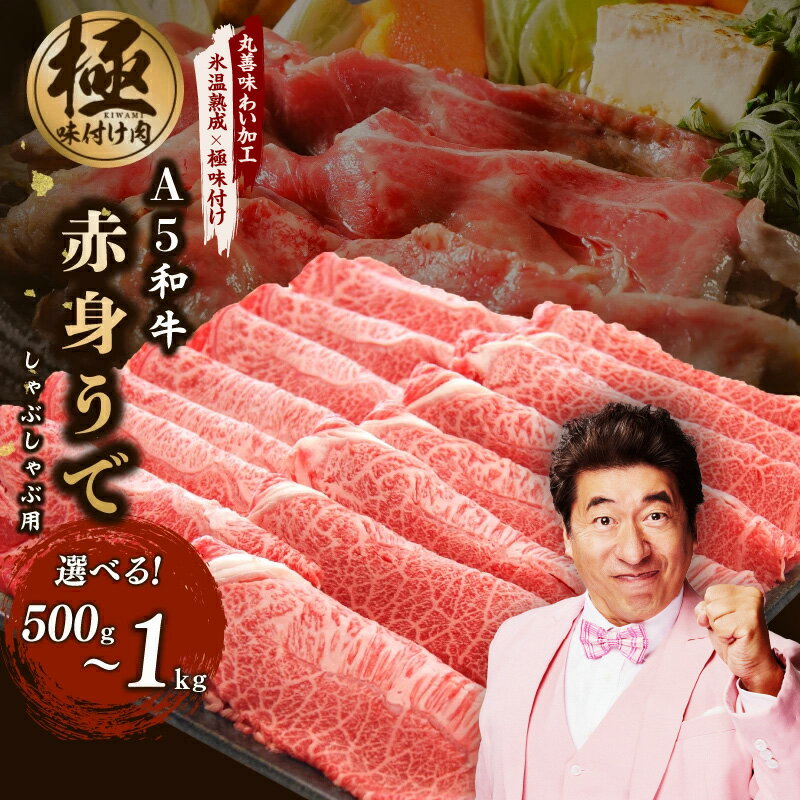 【ふるさと納税】【A5等級和牛】 【氷温熟成×極味付け】 赤身スライス（うで） 500g / 1kg 小分け すき焼き しゃぶしゃぶ用 丸善味わい加工 ふるさと納税オリジナル 限定 丸善食品 冷凍 お取り寄せ 泉佐野市 送料無料 肉の泉佐野