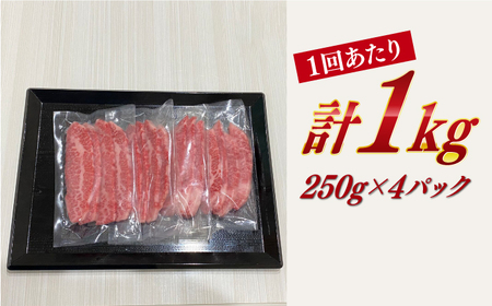 【全12回定期便】 【日本一の和牛】長崎和牛（A4ランク以上）カルビ焼肉用1kg 【株式会社時愉亭】[RCE016]