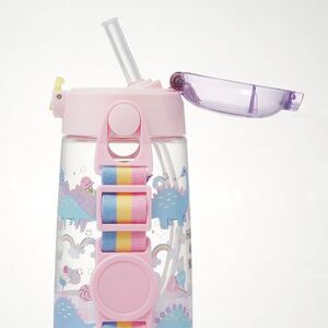 ワンプッシュストローボトル 480m ＰＤＳＨ５ ハッピー＆スマイル レインボー 646287　5-114