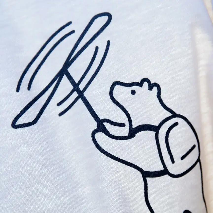 「知床トコさん」×久米繊維　コットンTシャツ　竹とんぼ柄　Sサイズ　半袖