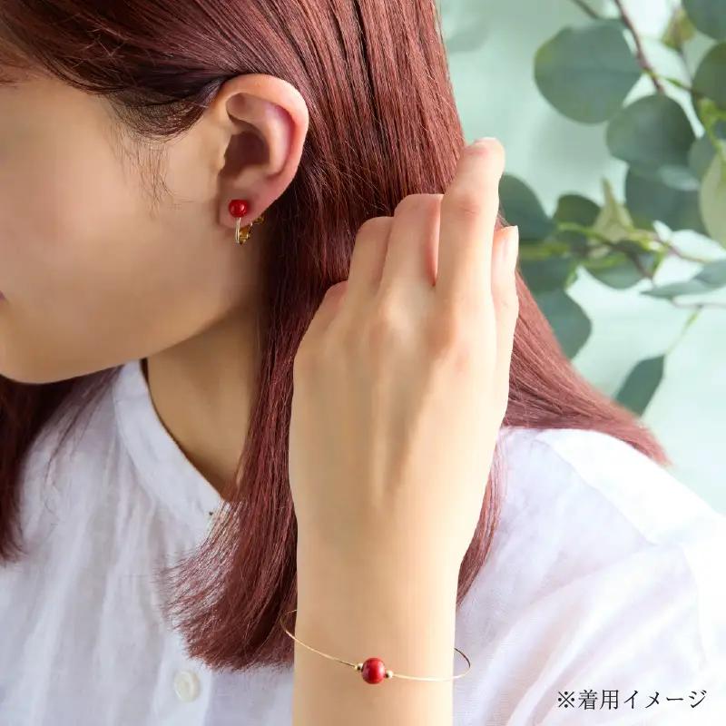 うるしの イヤリングセット　赤　wa110　うるし　イヤリング