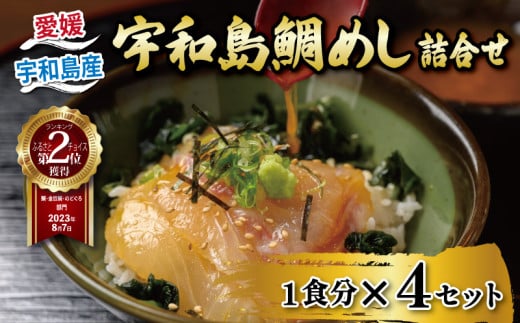 ＼10営業日以内発送／ 鯛 鯛めし 4食 セット 宇和島鯛めし 辻水産 生鯛めし 真鯛 マダイ タイ tai 刺身 お刺身 刺し身 漬け丼 漬け 漬丼 丼 丼ぶり 海鮮丼 郷土料理 鯛飯 海鮮 人気 