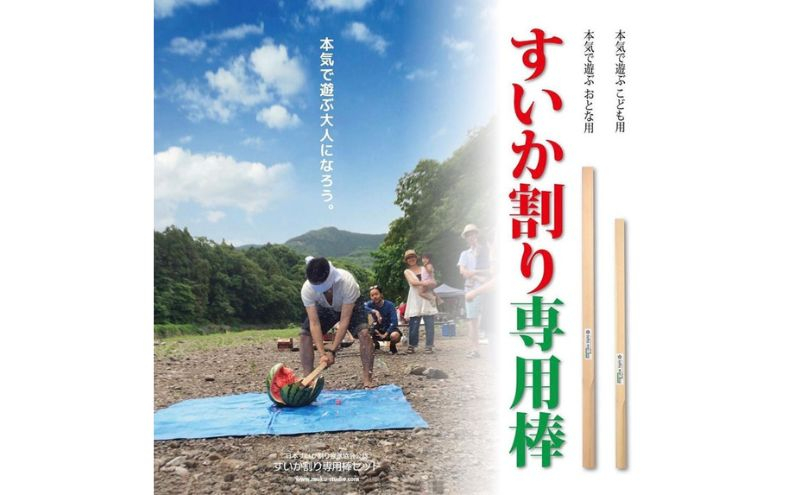 
                  日本すいか割り推進協会公認「すいか割り専用棒（子ども用）」【 ふるさと納税 埼玉県 飯能市 送料無料 職人 手作り 玩具 遊具 木製 西川材 プレゼント ギフト 贈り物 スポーツ アクティビティ レクリエーション 夏休み 】 HNNM007
                