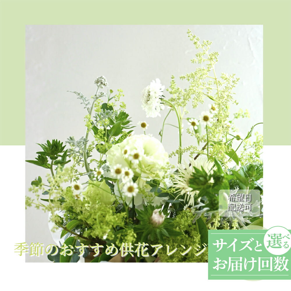 【ふるさと納税】 《3ヵ月定期便》生花アレンジ お供え 供花 選べるサイズとお届け回数 M L 定期便 定期コース 3回 6回 12回 フラワーアレンジメント そのまま飾れる お供え 花束 生花 仏花 供花 花束 はな 花 法要 お盆 お花 おすすめ 季節のお花 故郷納税 高知県 高知