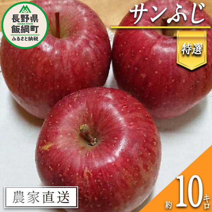 【ふるさと納税】 りんご サンふじ 特選 10kg やまじゅうファーム 令和7年度収穫分 信州の環境にやさしい農産物 減農薬栽培 長野県 飯綱町 〔 信州 果物 フルーツ リンゴ 林檎 長野 予約 農家直送 〕発送時期：2025年12月上旬〜2025年12月中旬{***}