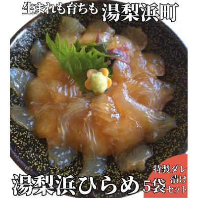ふるさと納税 湯梨浜町 ◆湯梨浜ひらめ◆元気漬丼5袋セット(63M.)