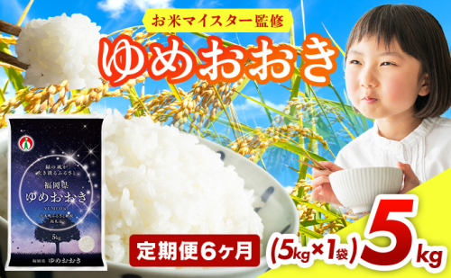 【6ヶ月定期便】令和7年産 福岡県産米100％使用！大木町 ゆめおおき 5kg ※北海道・沖縄・離島は配送不可 CY005sub6